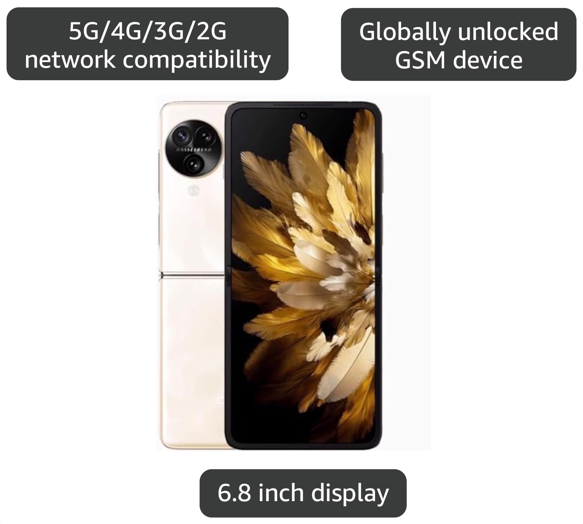 Amazon.com: Oppo Find N3 Flip 5G Dual SIM 256GB ROM + 12GB RAM